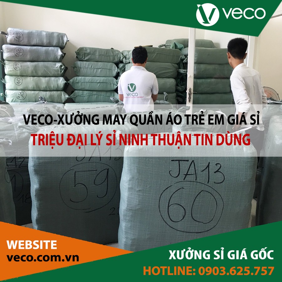 VECO-Xưởng may quần áo trẻ em giá sỉ tại Ninh Thuận